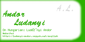 andor ludanyi business card